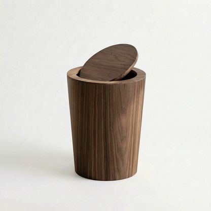LignumBin - Minimalist Wood Grain Waste Bin