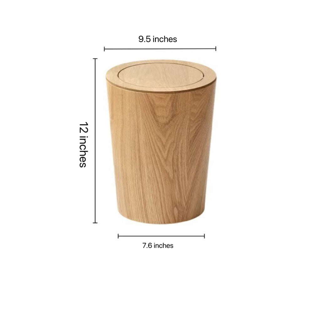 LignumBin - Minimalist Wood Grain Waste Bin