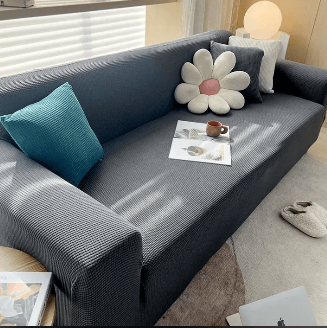 Loungeria - Ribbed Stretch Sofa Cover