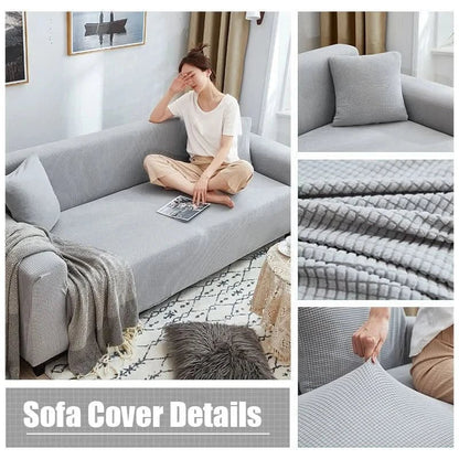 Loungeria - Ribbed Stretch Sofa Cover