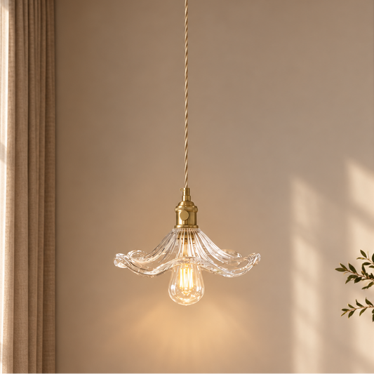Lumistre - Fluted Flower Shade Ceiling Pendant Light1