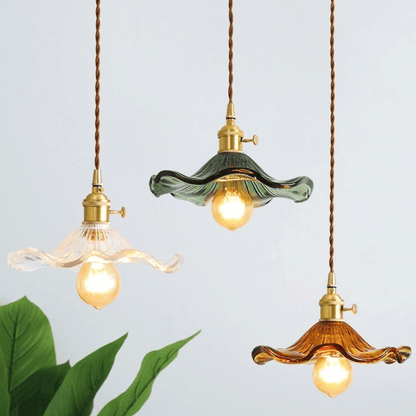 Lumistre - Fluted Flower Shade Ceiling Pendant Light