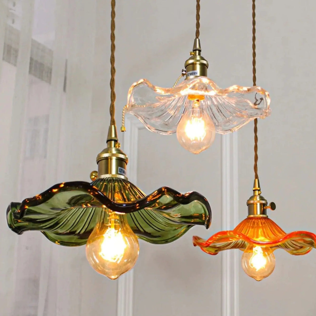 Lumistre - Fluted Flower Shade Ceiling Pendant Light