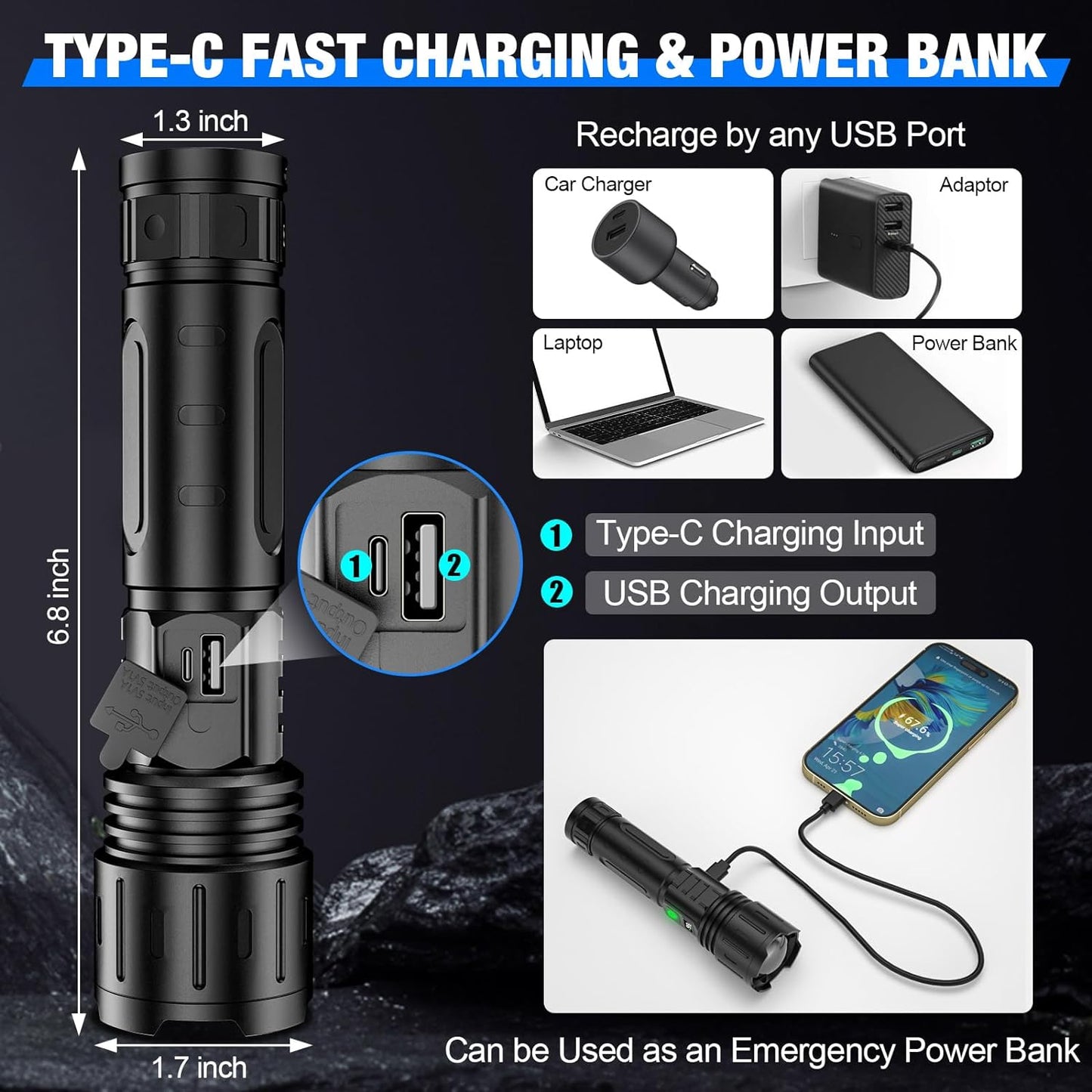 Lumivolt - Tactical Rechargeable Torch
