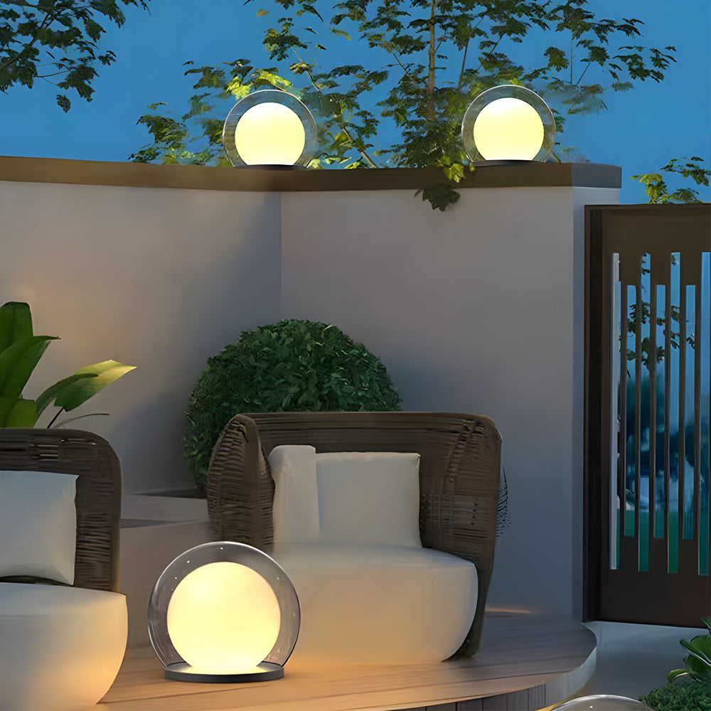 Lunoris - Outdoor Decorative Globe Pillar Light