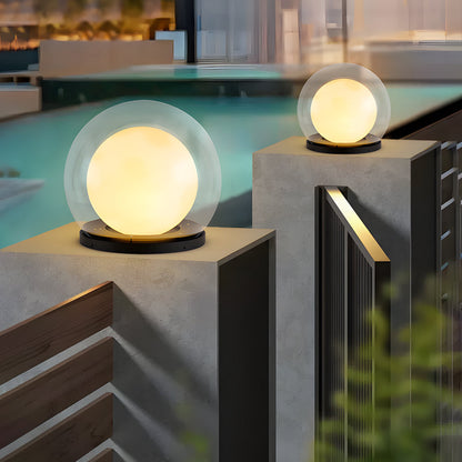 Lunoris - Outdoor Decorative Globe Pillar Light