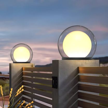 Lunoris - Outdoor Decorative Globe Pillar Light