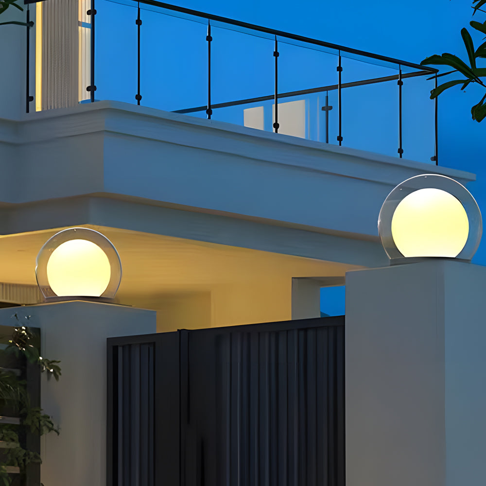 Lunoris - Outdoor Decorative Globe Pillar Light