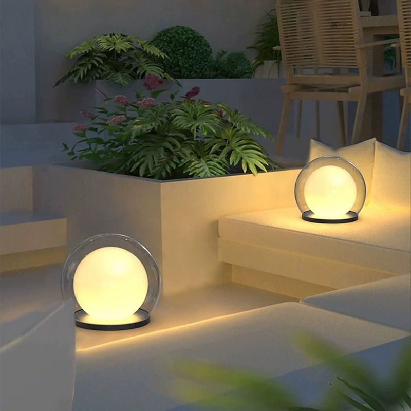 Lunoris - Outdoor Decorative Globe Pillar Light