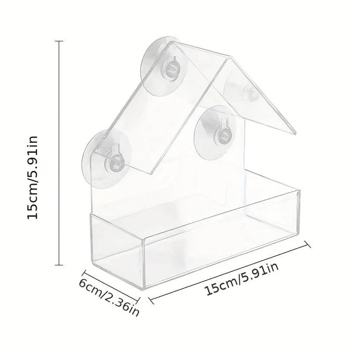 CrystalFeeder | Transparent Acrylic Bird Feeder Station