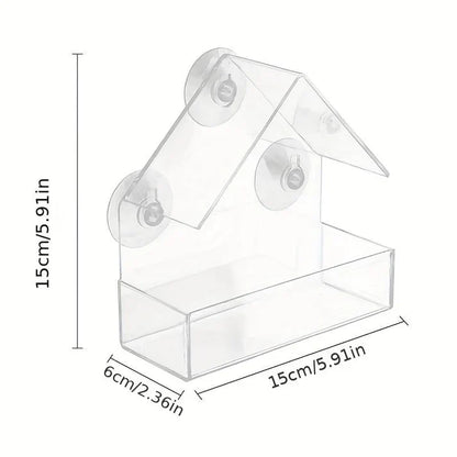 CrystalFeeder | Transparent Acrylic Bird Feeder Station