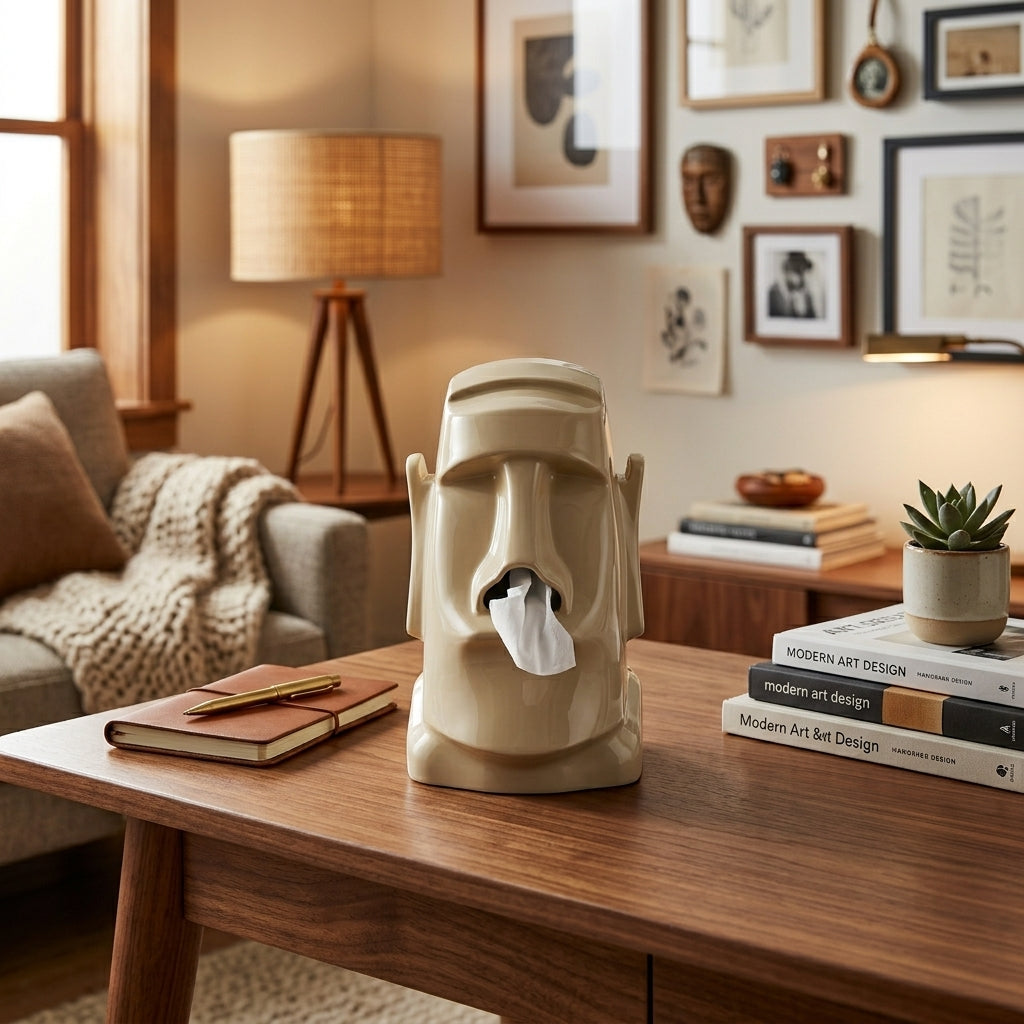 Moaston - Sculptural Face Tissue Box Cover8