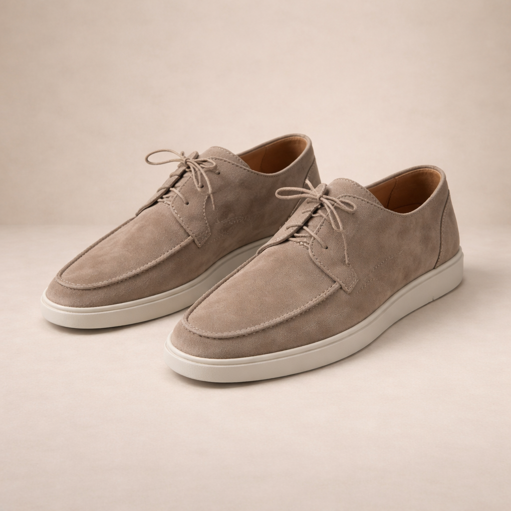 Moccato - Casual Lace-Up Beige Loafers