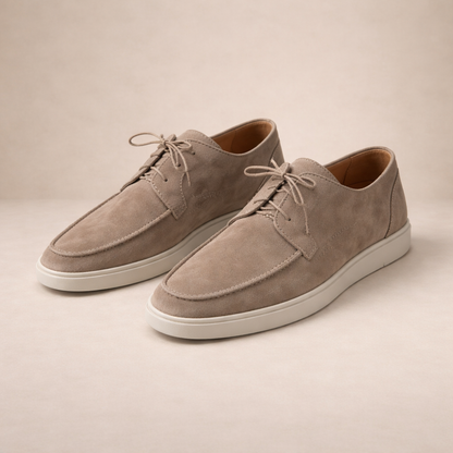 Moccato - Casual Lace-Up Beige Loafers
