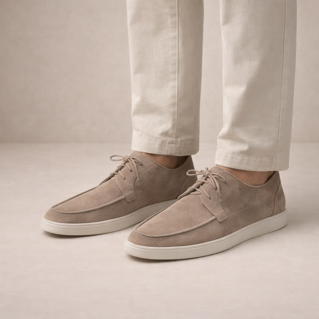 Moccato - Casual Lace-Up Beige Loafers