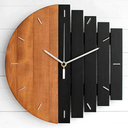 DualTone | Modern Wood Lines Clock