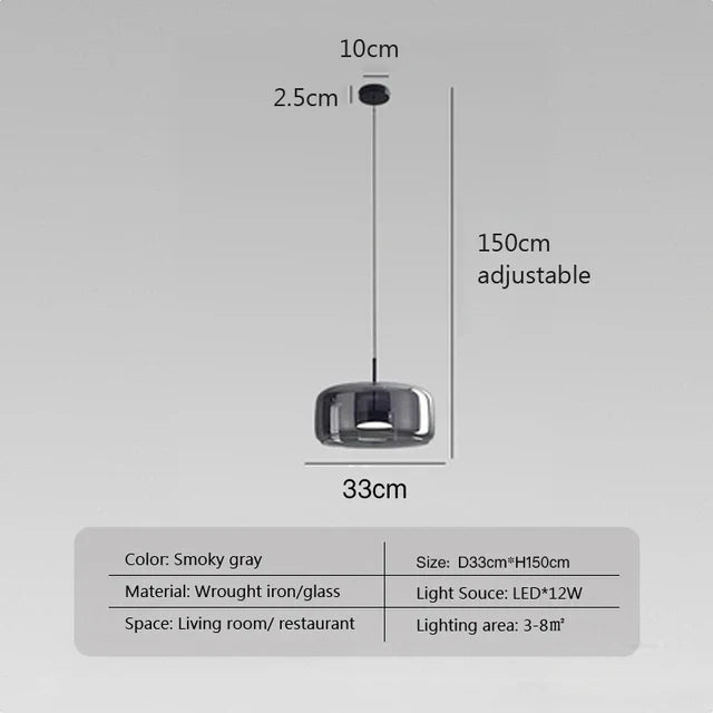 AmberSphere | Modern Glass Ceiling Lamp