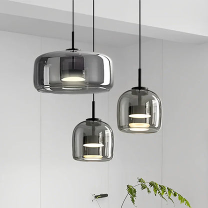 AmberSphere | Modern Glass Ceiling Lamp