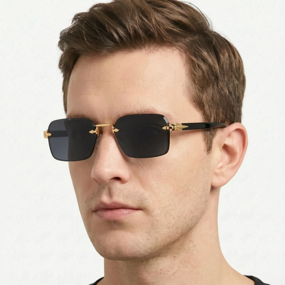 Norlan - Rectangular Rimless Sunglasses For Men