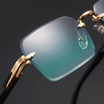 Norlan - Rectangular Rimless Sunglasses For Men
