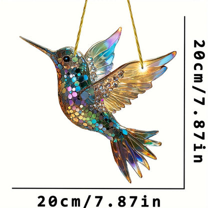 JoyWings | Coloured Window Hanger with Hummingbird Sun Catcher