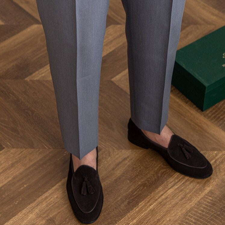 Nathan | Refined Buckle-Waist Trousers | Men’s Fashion