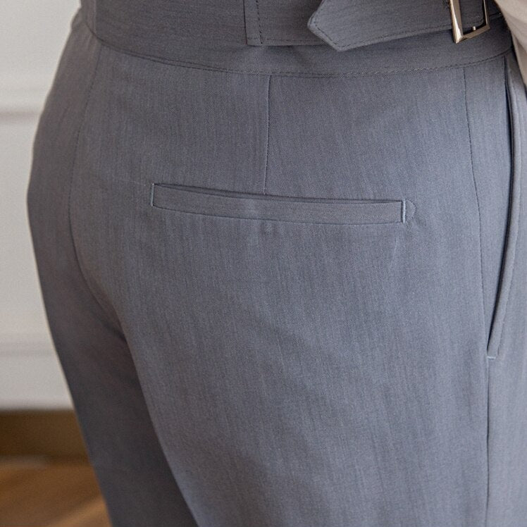 Nathan | Refined Buckle-Waist Trousers | Men’s Fashion