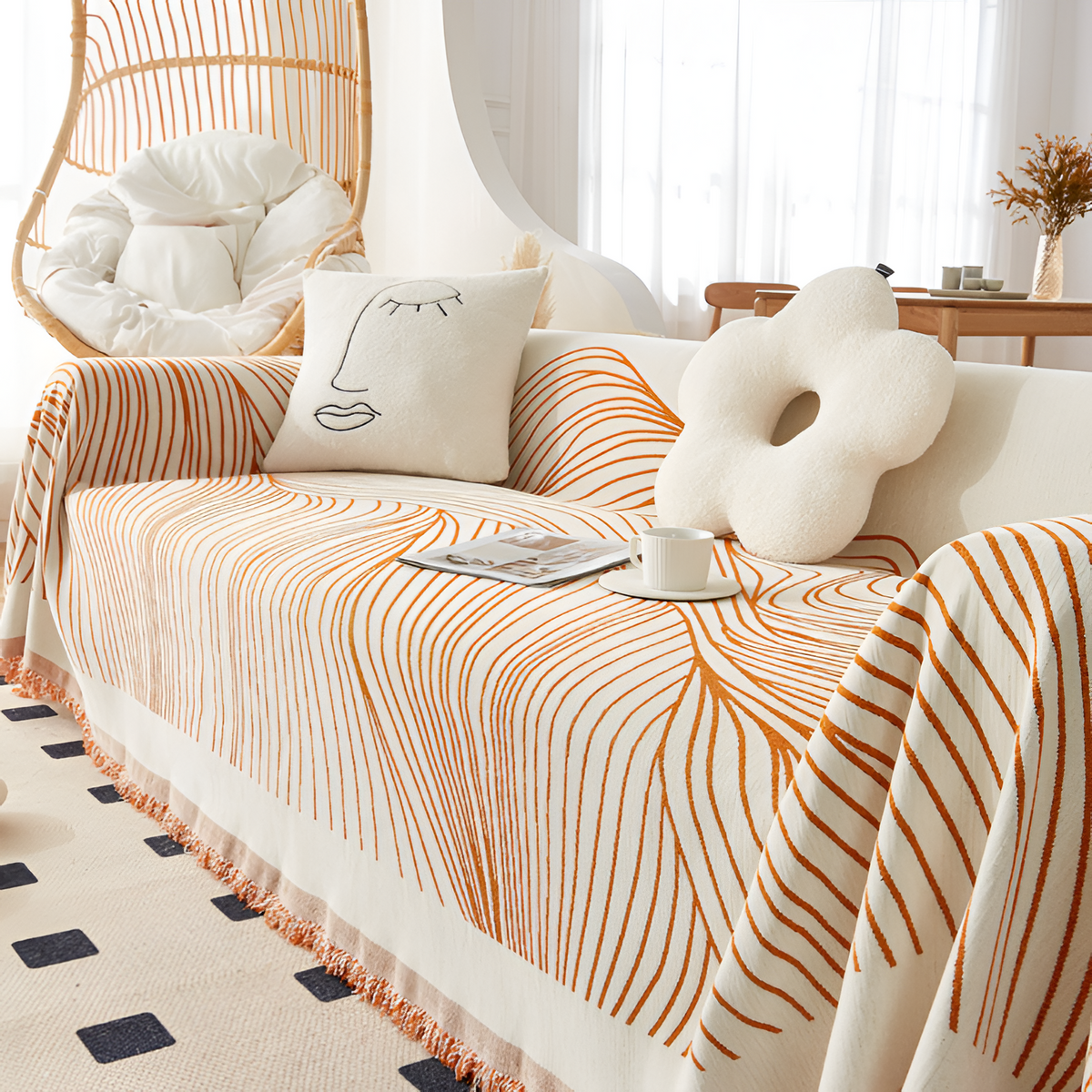 Ondata - Abstract Patterned Sofa Throw