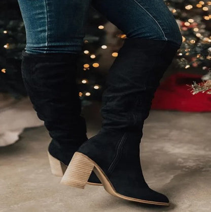 Amélie | Elegant Over The Knee Boots for Women – Stylish Block Heel-5