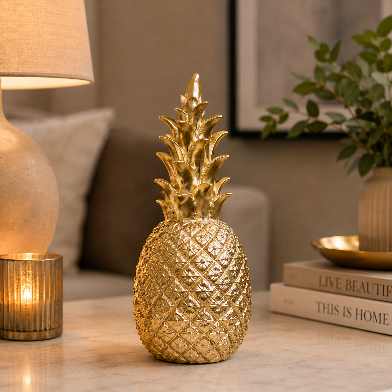 Pinetro - Textured Two-Tone Decorative Ornament