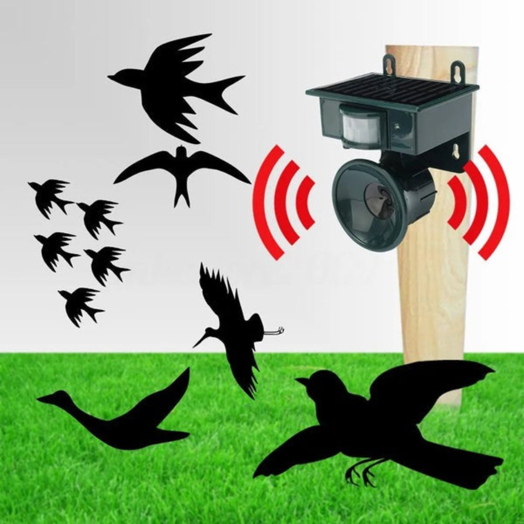 TerraGuard | Weatherproof bird repeller with PIR & solar energy