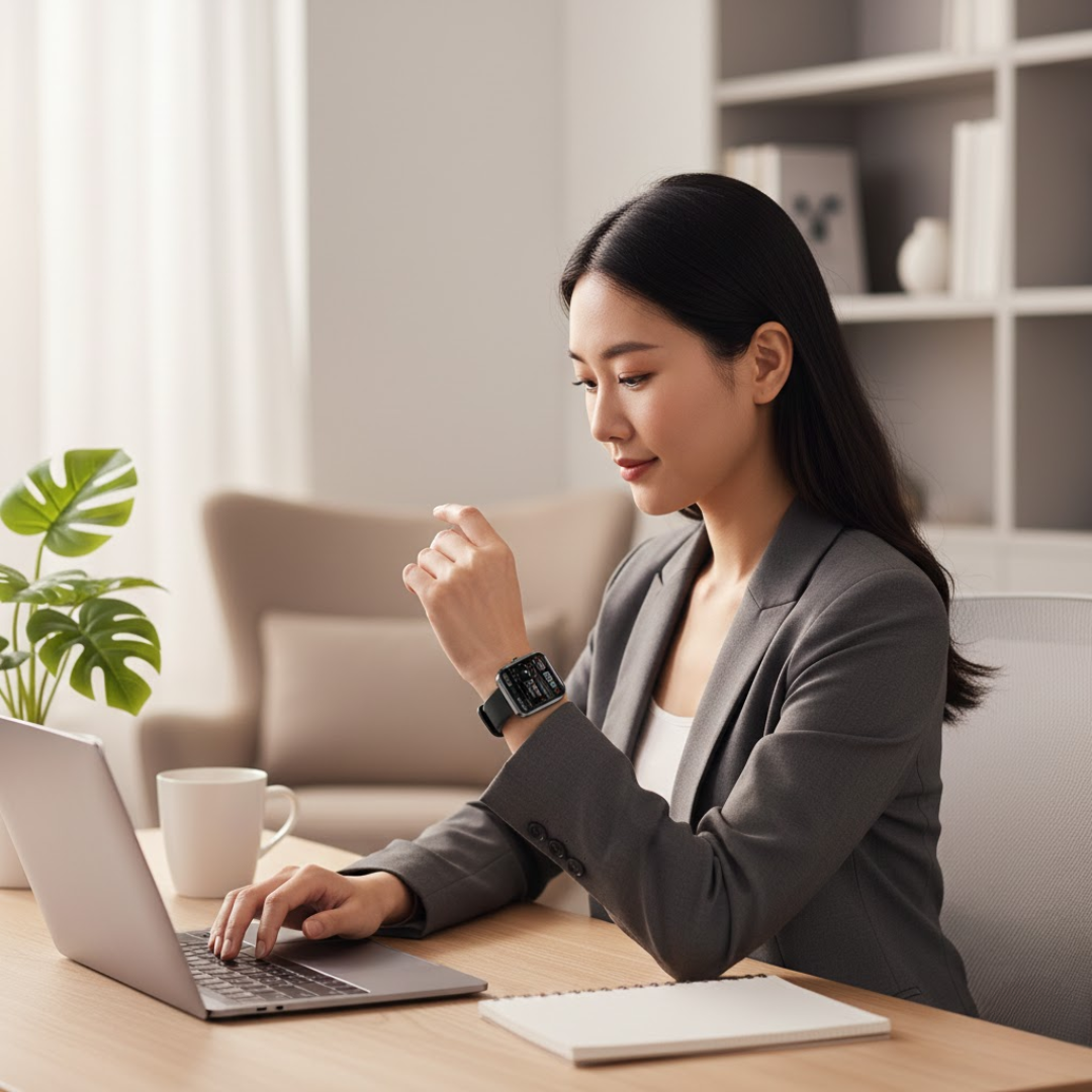 PulseVue - Compact Touchscreen Smartwatch