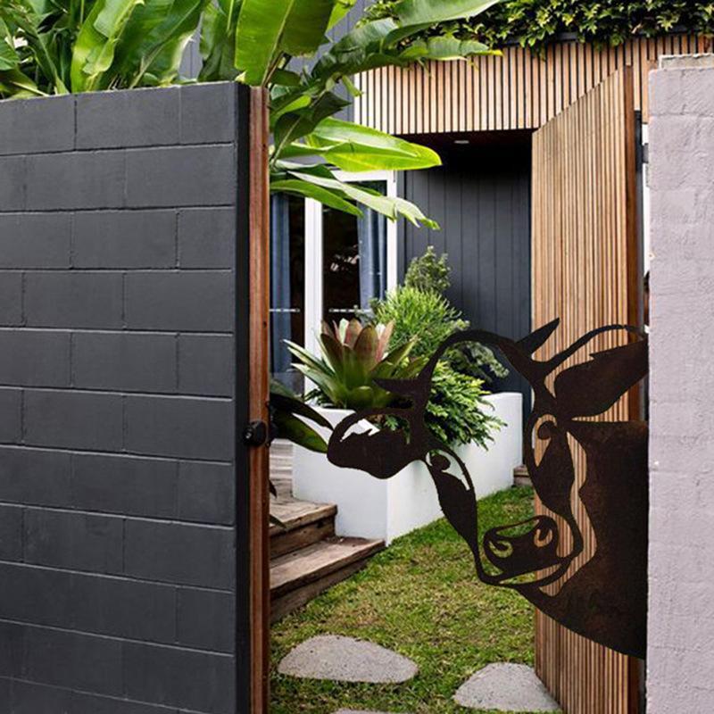 PeekCow | Metal Artwork for the Garden