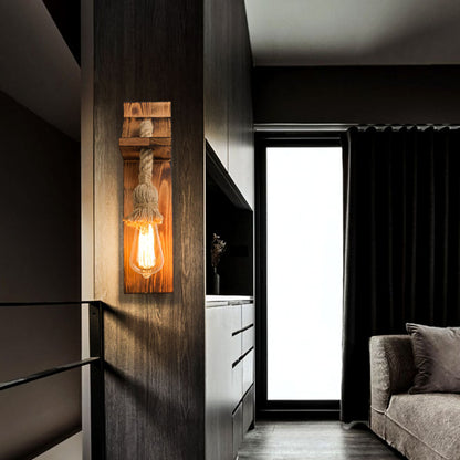 RopeBeam | Wall Lamp made of Wood and Rope3