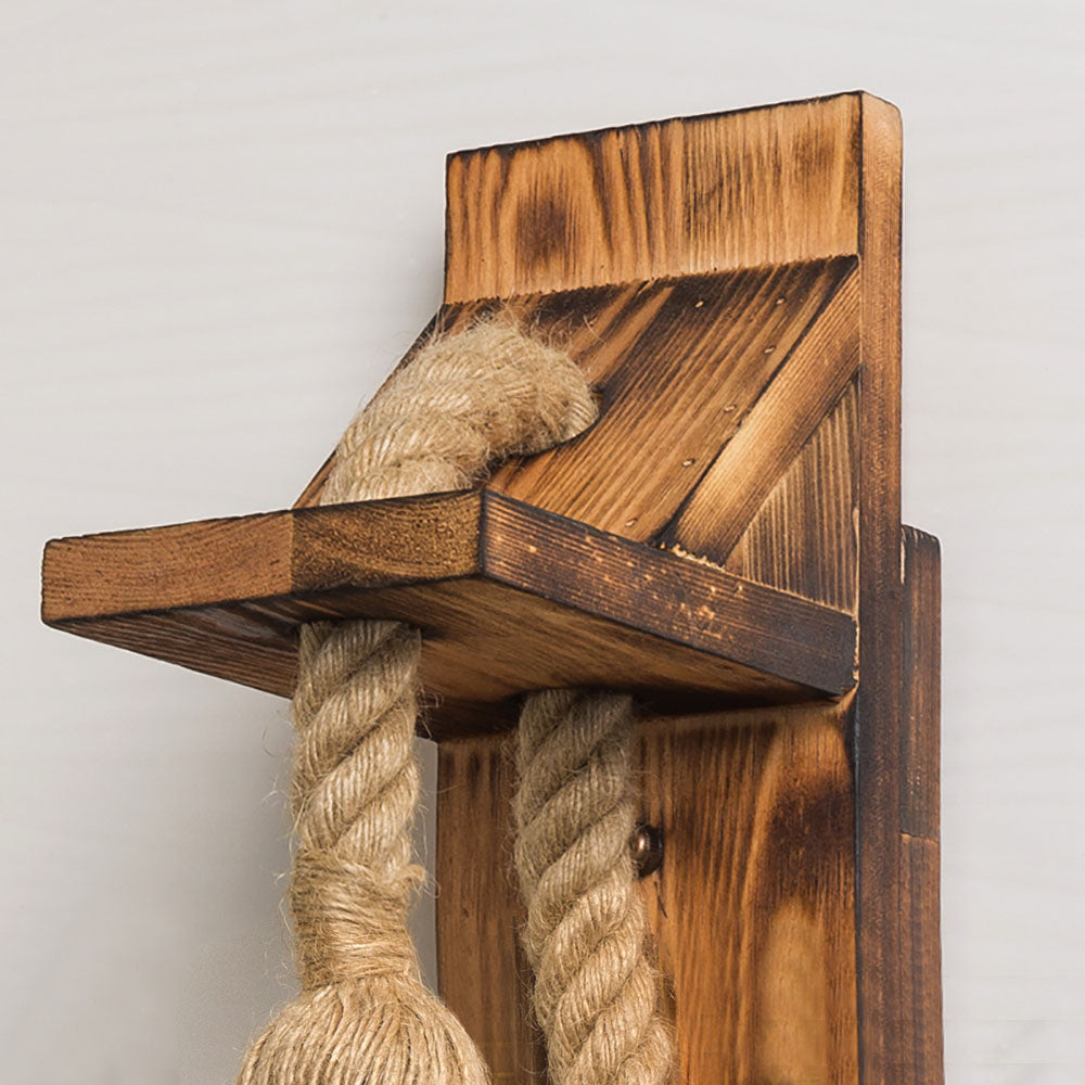 RopeBeam | Wall Lamp made of Wood and Rope5