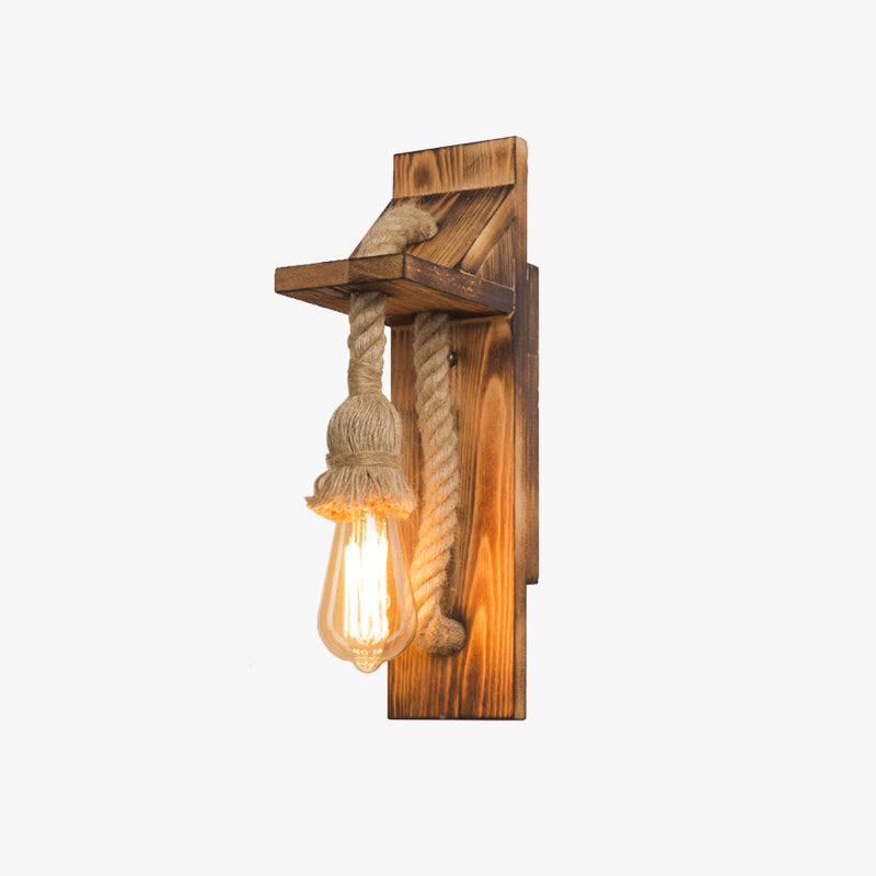 RopeBeam | Wall Lamp made of Wood and Rope8