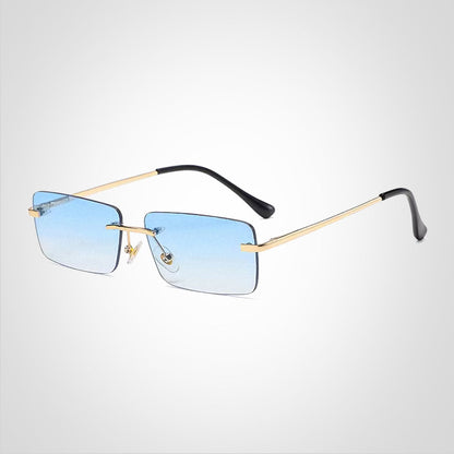RoyalView | Rimless Rectangular Sunglasses – UV Protection & Lightweight