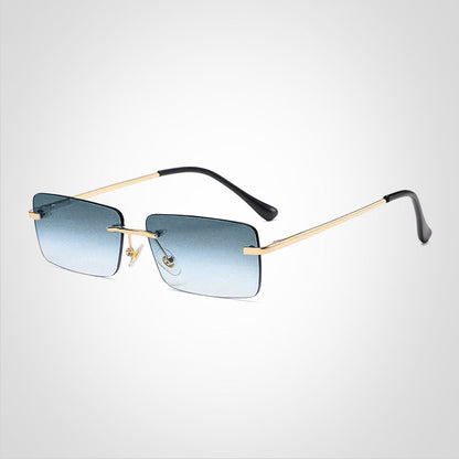RoyalView | Rimless Rectangular Sunglasses – UV Protection & Lightweight