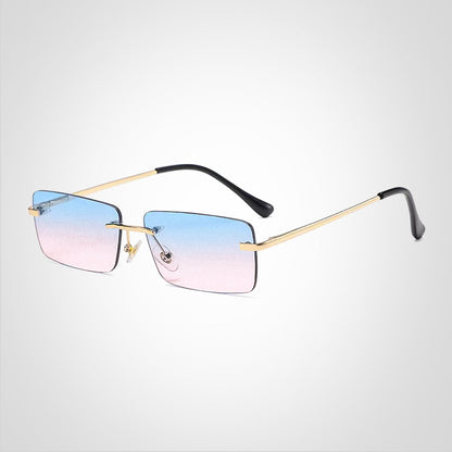 RoyalView | Rimless Rectangular Sunglasses – UV Protection & Lightweight