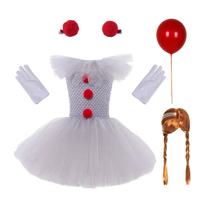 Charlotte | Creepy Clown Tutu Dress – Spooky Halloween Costume