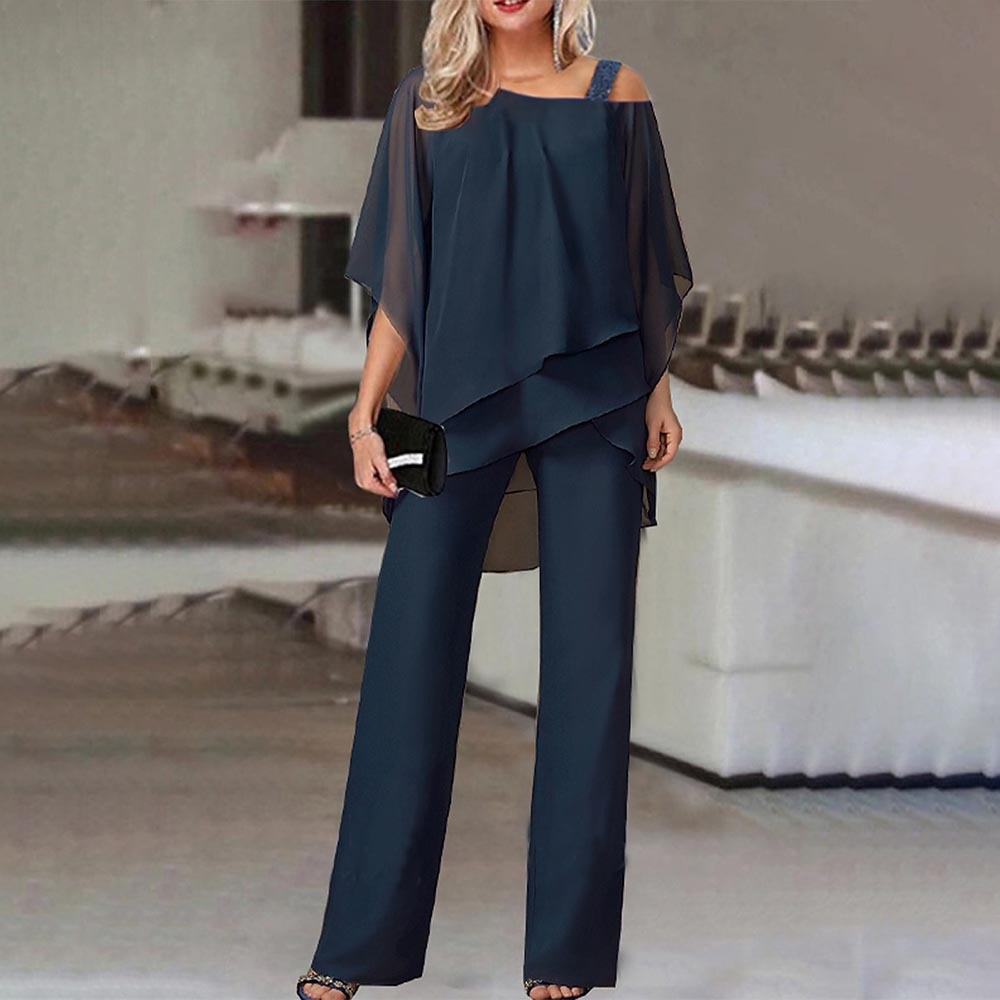 Variant image for Couture-Moda - Elegant Women's Cold Shoulder 2-Piece Set for Effortless Style-37