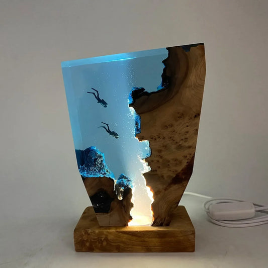 OceanShine | Rechargeable Epoxy Resin Table Lamp