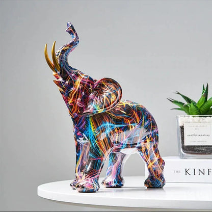 ColorTrunk | Vibrant Pop Art & Unique Bold Design Elephant Sculpture