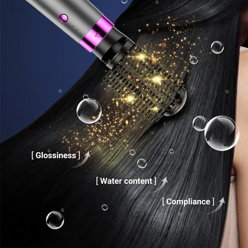 LuxeSwirl | Hair Straightener Brush, Curling Iron & Hair Dryer in One Device