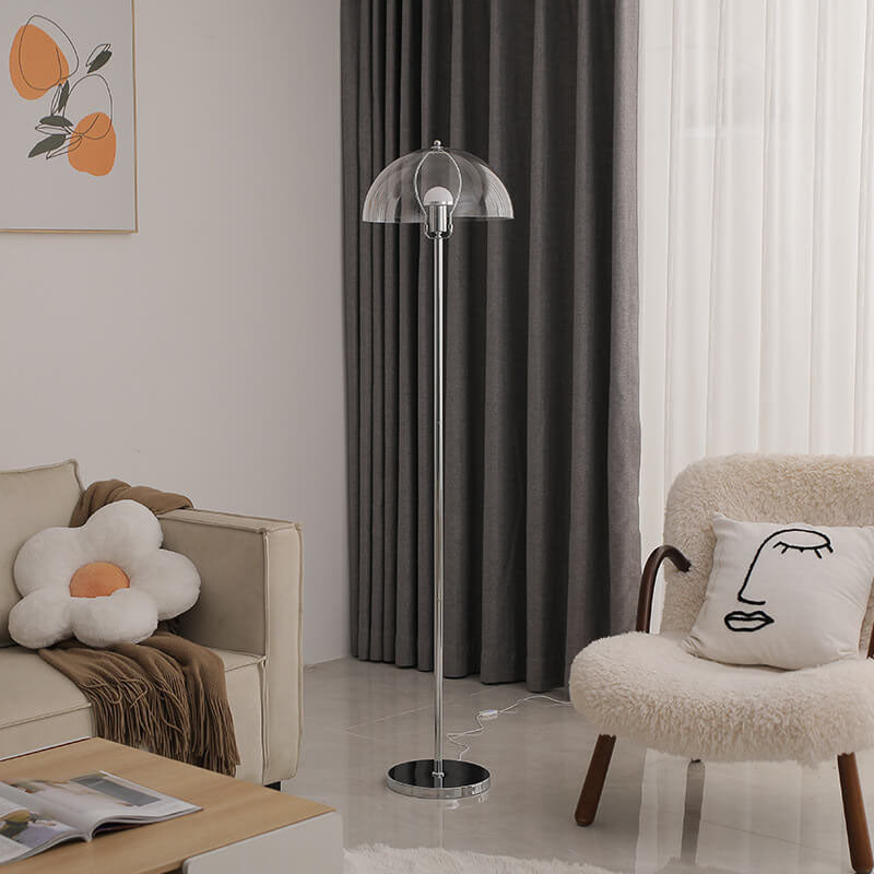 LightBloom | Nordic Vintage Acrylic Clear Dome 1-Light Floor Lamp