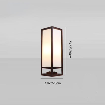 HanLume | Wooden Floor Lamp with Classic Parchment Shade