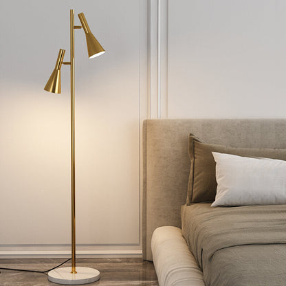 DuoHorn | Nordic Minimalist Horn Shade Rotatable 2-Lamp Floor Lamp