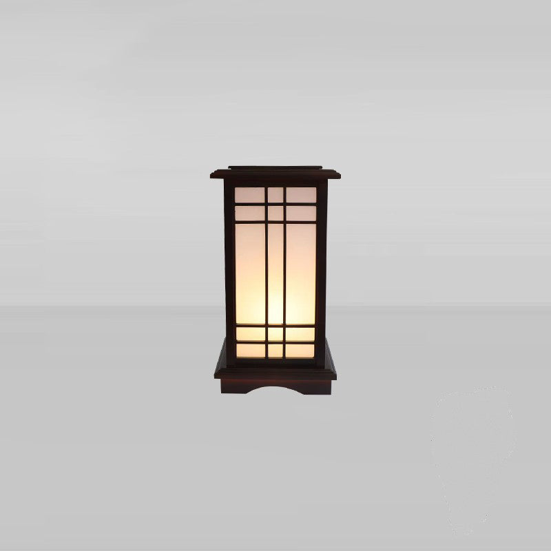 HanLume | Wooden Floor Lamp with Classic Parchment Shade