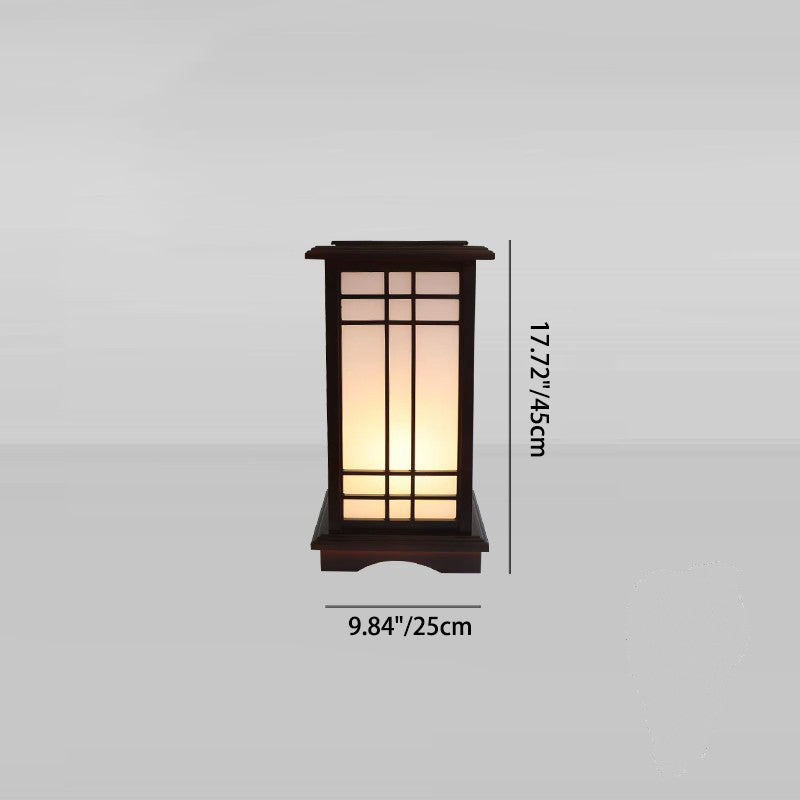 HanLume | Wooden Floor Lamp with Classic Parchment Shade