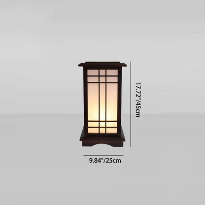 HanLume | Wooden Floor Lamp with Classic Parchment Shade